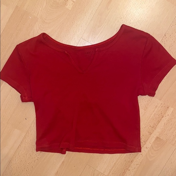 brandy melville/john galt red short sleeve - Picture 1 of 2